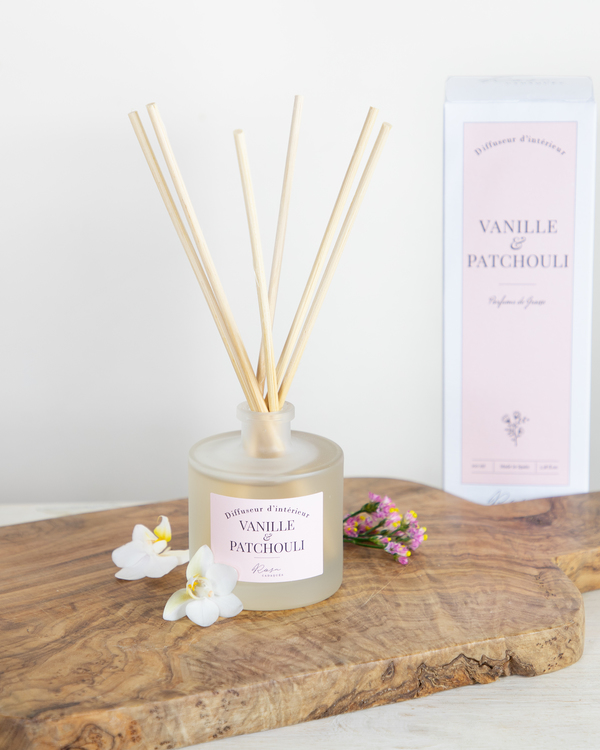 Vanilla and patchouli fragrance diffuser