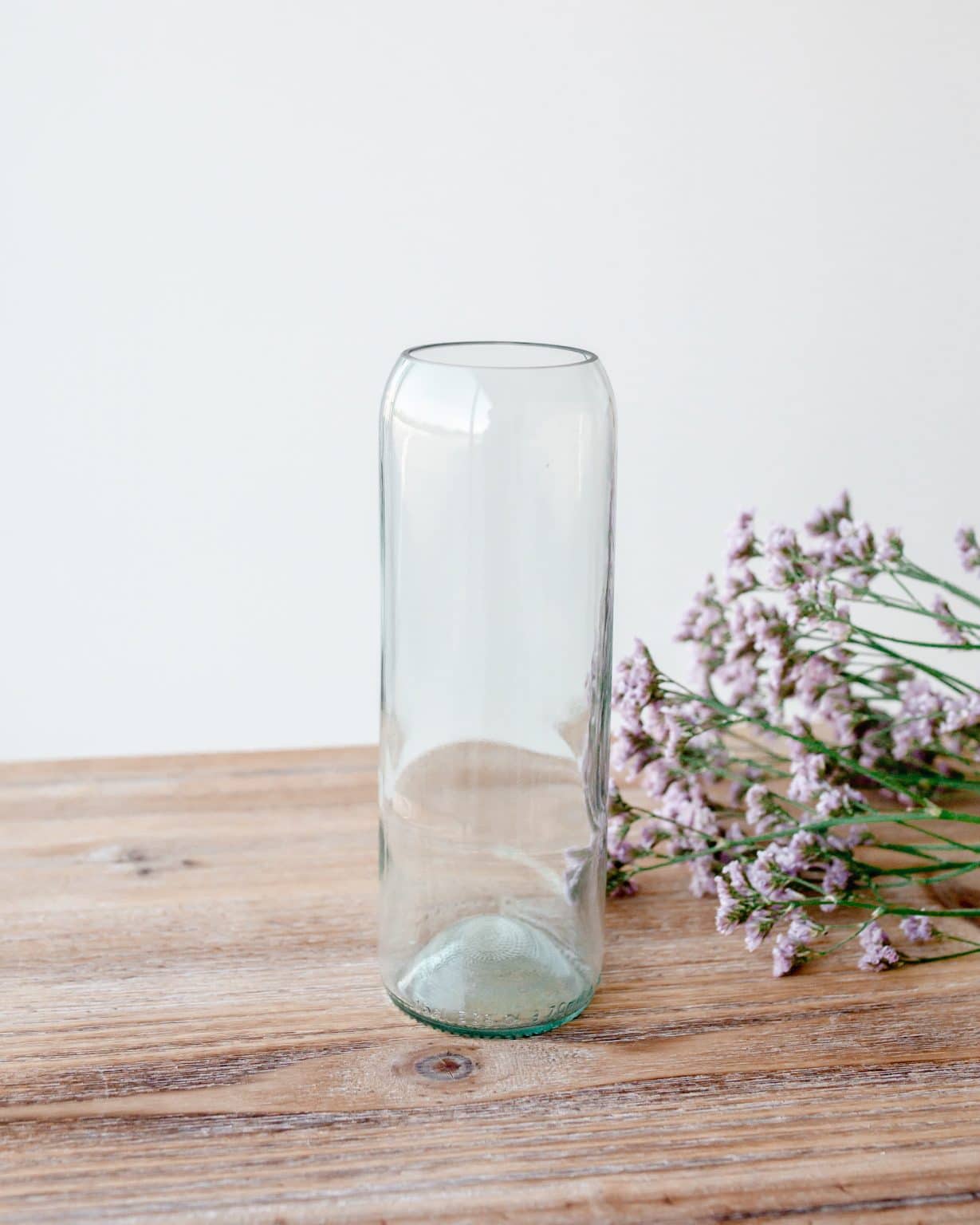 Vase fleurs séchées Q de bouteille transparent