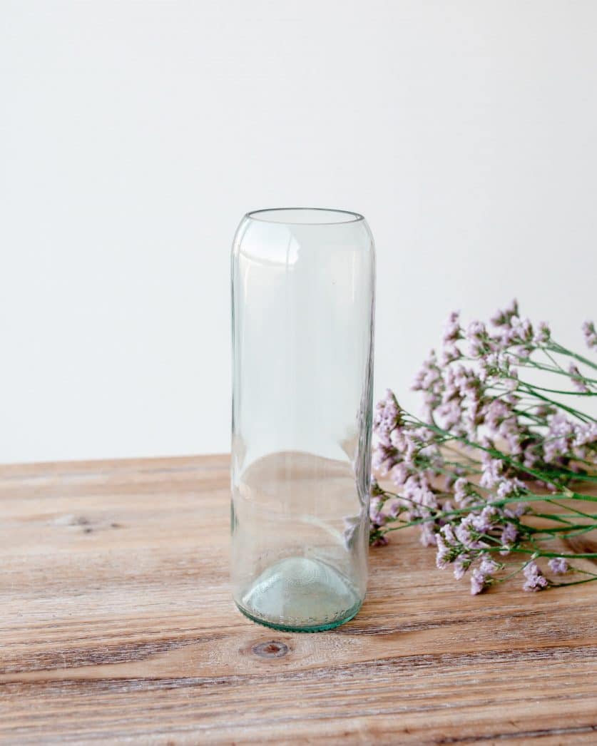 Vase transparent bouteille