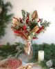 Bouquet de Noël rouge sapin fleurs séchées Bouquet de Noël rouge sapin fleurs séchées