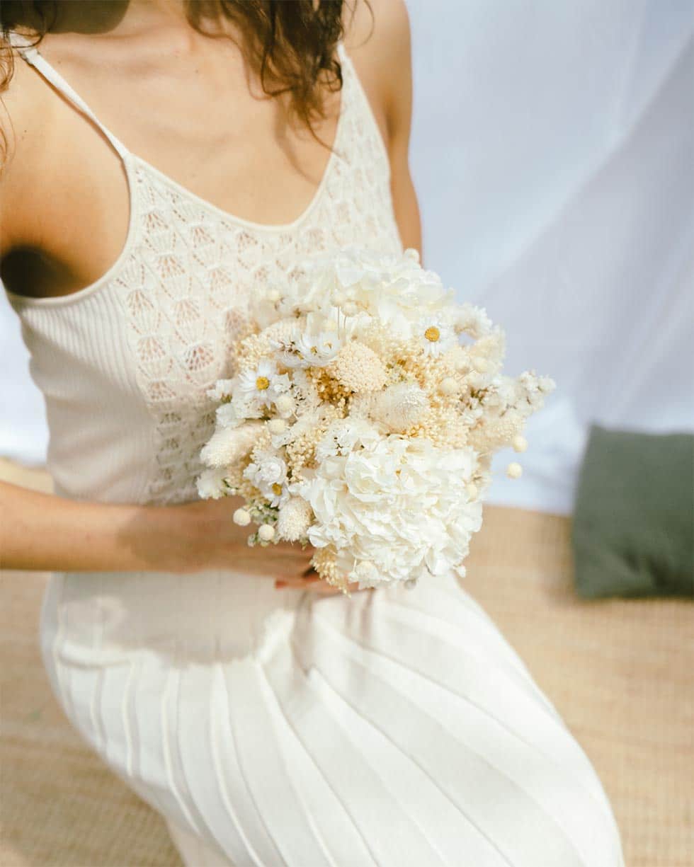 Bouquet de mariée fleurs séchées