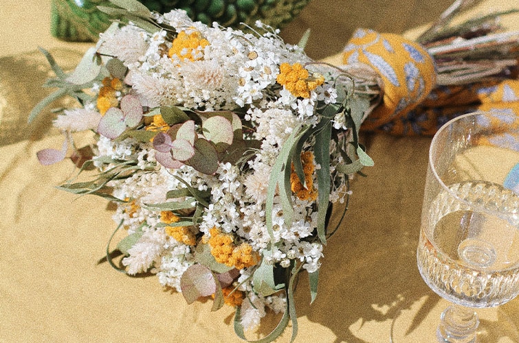Bouquet fleurs séchées mariage