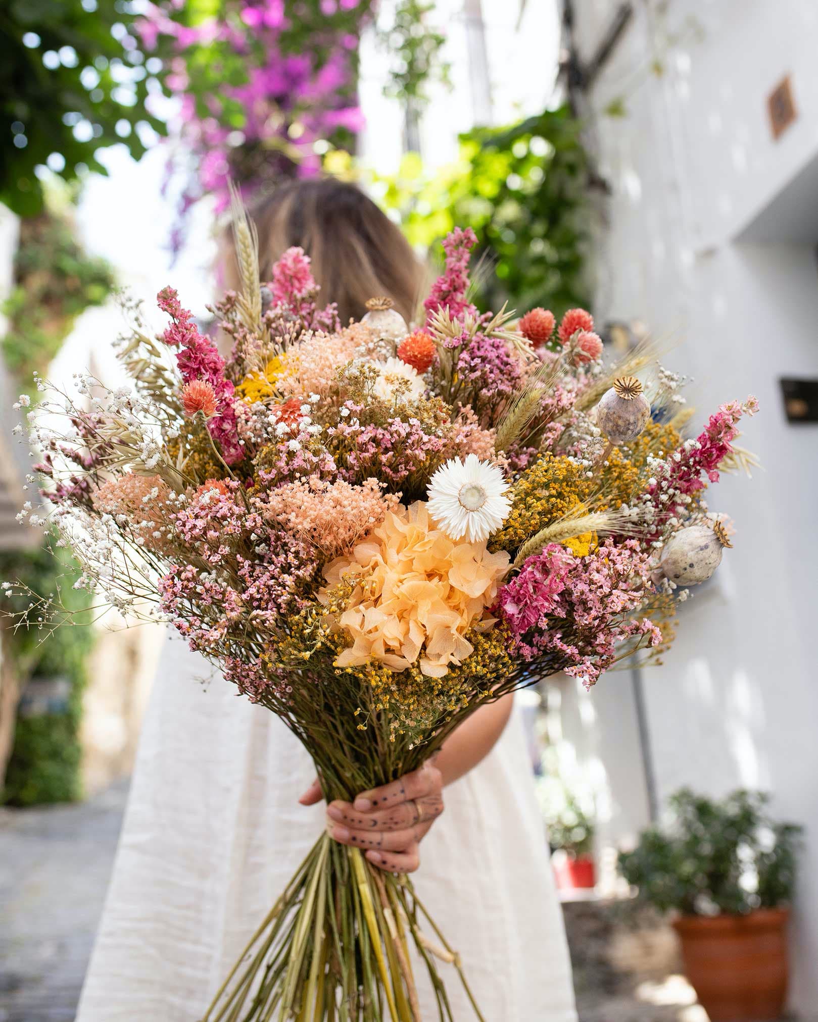 Bouquet de fleurs séchées Caïals Rosa Cadaqués Bouquet de fleurs séchées Caïals Rosa Cadaqués