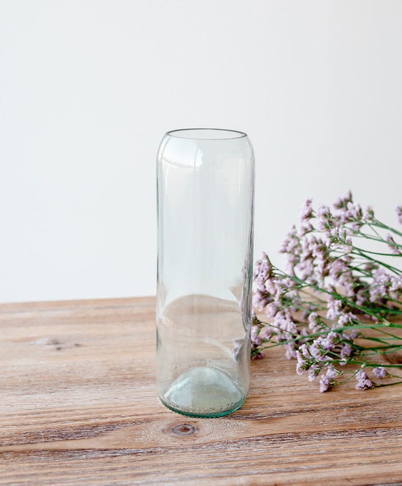 Vase transparent bouteille