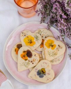 Biscuit rosa cadaques fleurs séchées