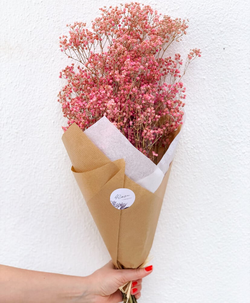 Gypsophile stabilisée rose- Gypsophile stabilisée rose-